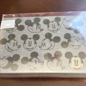 Disney Mickey Mouse Red Stationery Set 6 cards w red envelopes !